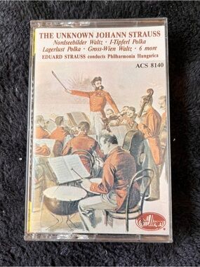 The Unknown Johann Strauss Cassette - Red & Cream Illustrated Cover